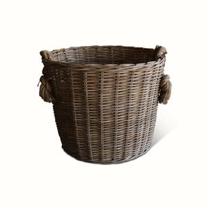 Large Wicker Basket with Rope Handles
