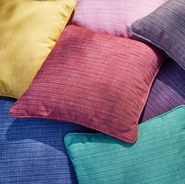 Peter Dunham Textiles Outdoor Canvas Woven in Plum Pillow